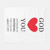 God Heart You Fleece Deken (Voorkant (Horizontaal))