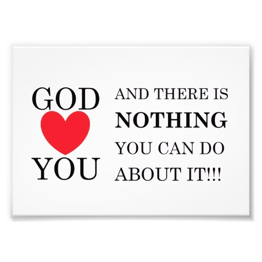 God Heart You Foto Afdruk (Voorkant)