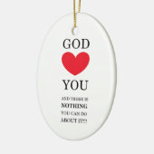 God Heart You Keramisch Ornament (Links)