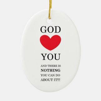 God Heart You Keramisch Ornament