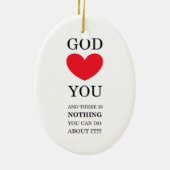 God Heart You Keramisch Ornament (Achterkant)