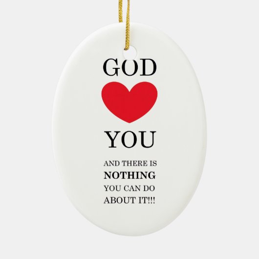 God Heart You Keramisch Ornament (Achterkant)