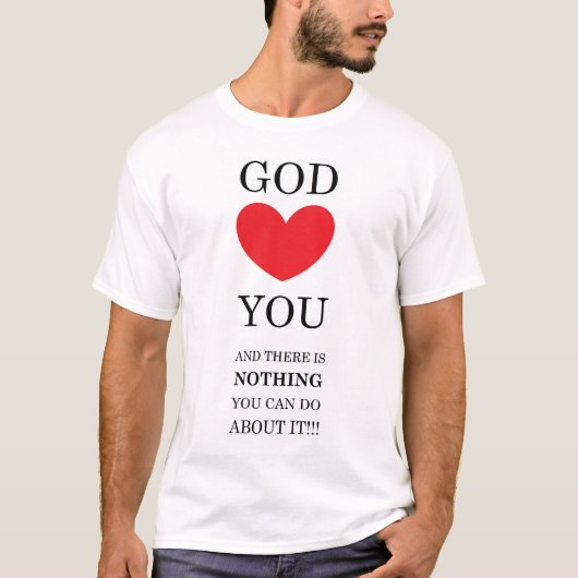 God Heart You Mannen T-Shirt (Voorkant)