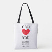 God Heart You Tote Bag (Achterkant)
