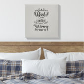 God heeft de controle en zijn timing is perfecte k canvas afdruk (Insitu (Slaapkamer))