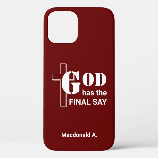 GOD HEEFT DE EINDE ZEGGEN: Gepersonaliseerde Bourg Case-Mate iPhone Case (Achterkant)