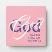 GOD HEEFT DE EINDSPIEGELS 16:1 Scriptroze Fotoplaat (Voorkant)