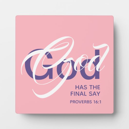 GOD HEEFT DE EINDSPIEGELS 16:1 Scriptroze Fotoplaat (Voorkant)