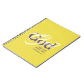 GOD HEEFT DE EINDZEG Christelijke Geel van de Manu Notitieboek (Linkerzijde)