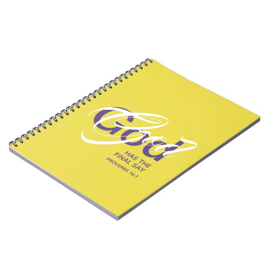 GOD HEEFT DE EINDZEG Christelijke Geel van de Manu Notitieboek (Linkerzijde)