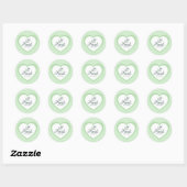 God Heeft de Gebrokenharten Zacht Groen Bemoedigen Ronde Sticker (Vel)
