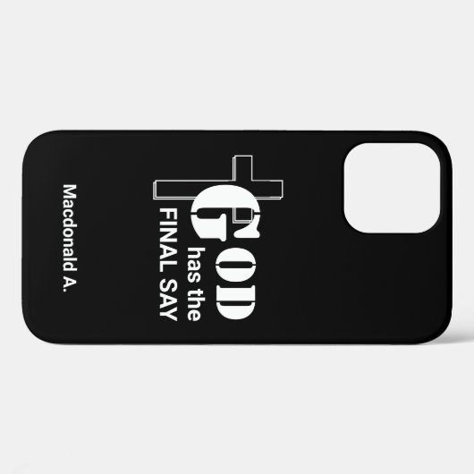 GOD HEEFT DE LAATSTE ZEGGENSCHAP Christelijk zwart Case-Mate iPhone Case (Achterkant (horizontaal))