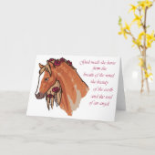 God heeft de paarden gemaakt kaart (Gele Bloem)