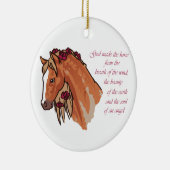 God heeft de paarden gemaakt keramisch ornament (Rechts)