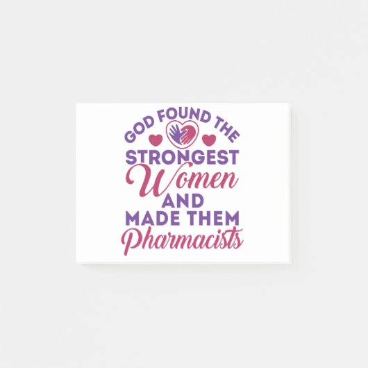 God heeft de sterkste vrouwelijke apothekers gevon post-it® notes (Voorkant)