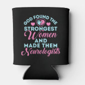 God heeft de sterkste vrouwelijke neuroloog gevond blikjeskoeler (Achterkant)