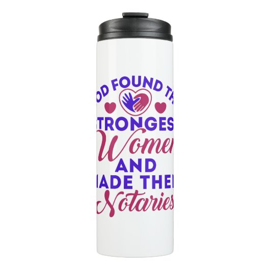 God heeft de sterkste vrouwelijke Notories Notarie Thermosbeker (Voorkant)