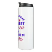 God heeft de sterkste vrouwelijke Notories Notarie Thermosbeker (Geroteerd rechts)