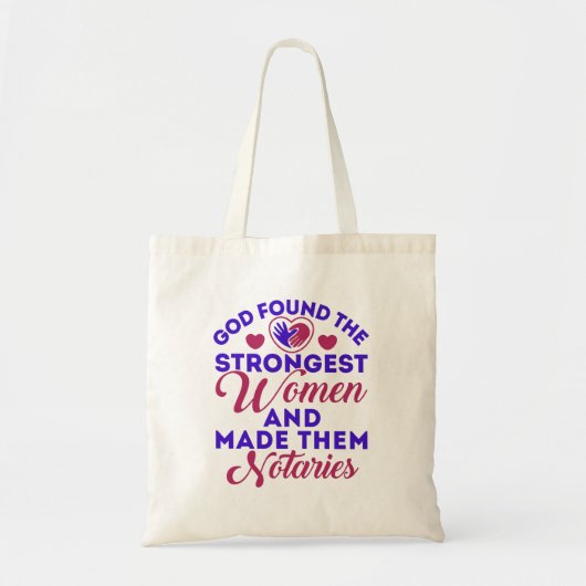 God heeft de sterkste vrouwelijke Notories Notarie Tote Bag (Voorkant)