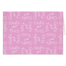 God heeft deze roze typografie Parakaleo kaart