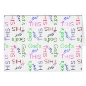 God heeft deze typografie Parakaleo kaart (Voorkant Horizontaal)