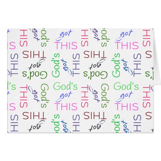 God heeft deze typografie Parakaleo kaart (Voorkant Horizontaal)