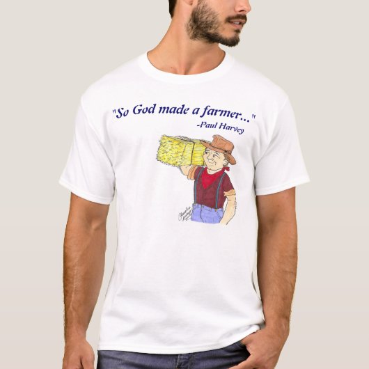 "God heeft een boer gemaakt" - T-shirt (Voorkant)