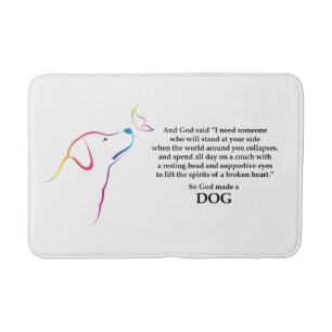 God heeft een hond gemaakt badmat