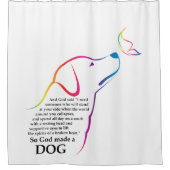 God heeft een hond gemaakt douchegordijn (Voorkant)