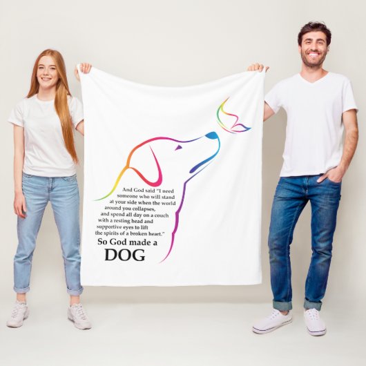 God heeft een hond gemaakt fleece deken (In situ)