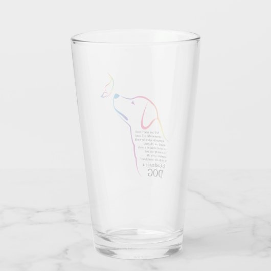 God heeft een hond gemaakt glas (Achterkant)