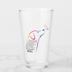 God heeft een hond gemaakt glas