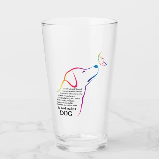 God heeft een hond gemaakt glas (Voorkant)