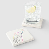 God heeft een hond gemaakt stenen onderzetter (Zijkant)