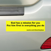 God heeft een missie voor jou bumpersticker (Op auto)