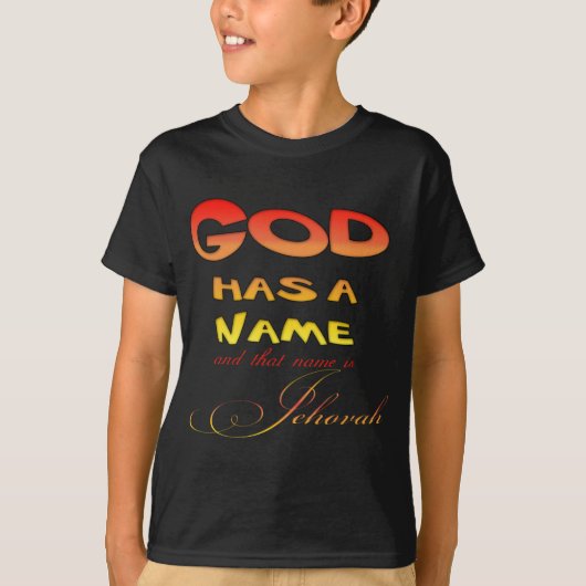 God heeft een naam Jehovah T-shirt (Voorkant)