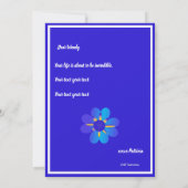 God heeft een perfecte manier Roman 8:28 Blauwe Ka Aankondiging (Achterkant)