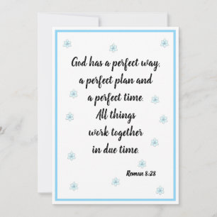 God heeft een perfecte manier Roman 8:28 Kaart