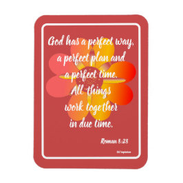 God heeft een perfecte manier Roman 8:28 Kaart Magneet