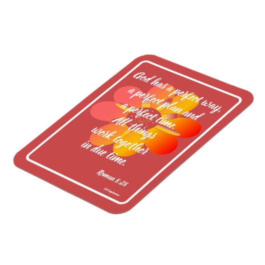 God heeft een perfecte manier Roman 8:28 Kaart Magneet (Linkerzijde)