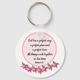 God heeft een perfecte manier Roman 8:28 Sleutelha Sleutelhanger
