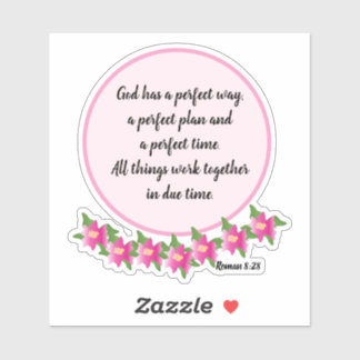 God heeft een perfecte manier Romeinen 8:28 Sticke Sticker