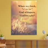 God heeft een plan | Christelijk vertrouwen Canvas Afdruk (Insitu (Woonkamer))