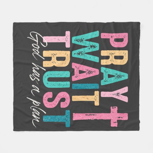 God heeft een plan fleece deken (Voorkant (Horizontaal))