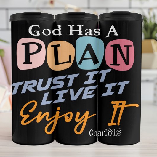 God Heeft Een Plan Geniet Thermosbeker