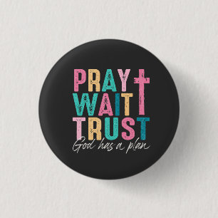 God heeft een plan ronde button 3,2 cm