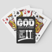 GOD HEEFT EEN PLAN, VERTROUW EROP DAT HIJ HET LEEF POKERKAARTEN (Achterkant)