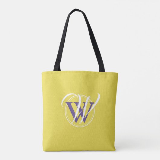 GOD HEEFT EINDSAY Monogram, geel Tote Bag (Achterkant)