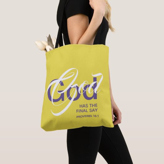GOD HEEFT EINDSAY Monogram, geel Tote Bag (Dichtbij)