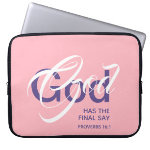 GOD HEEFT EINDSAY Monogram Scriptroze Laptop Sleeve